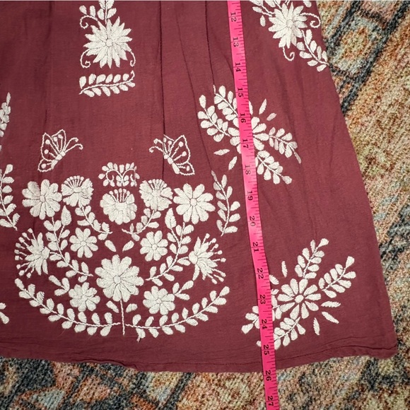 Siren La Mariposa Corta Embroidered Mexican Style Peasant Top size small - Picture 9 of 11